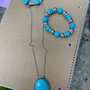 Blue Jewelry Set
